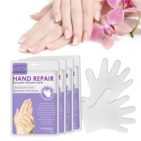 Hands Moisturizing Gloves (4 Pairs), Hand Skin Repair Renew Mask, Hand ...