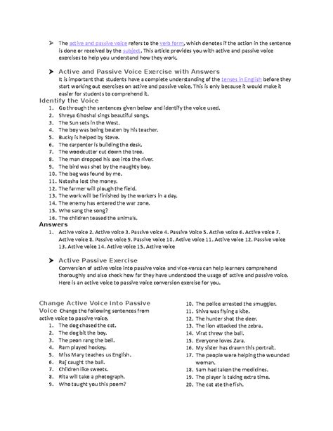 Active Voice Exercise 的图像结果