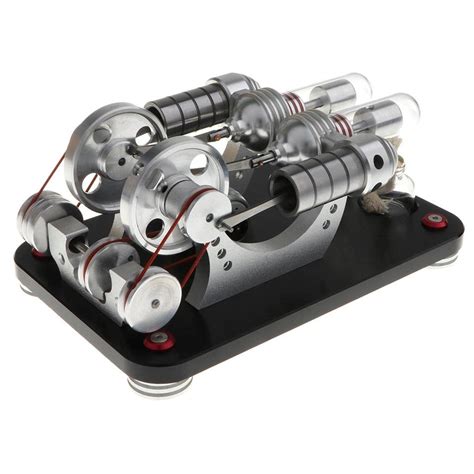 Buy KTIK Traders 600RPM Double-Cylinder Double-Flywheel Stirling Engine ...