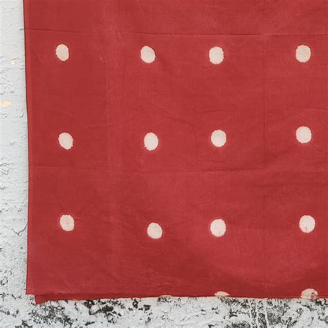 ( Precut 2.65 Meter ) Pure cotton Shibori Rust And Off White Dots Tie ...
