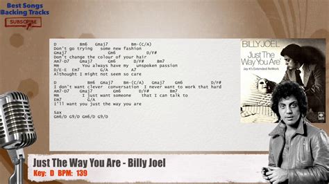 Just The Way You Are - Billy Joel Vocal Backing Track with chords and ...