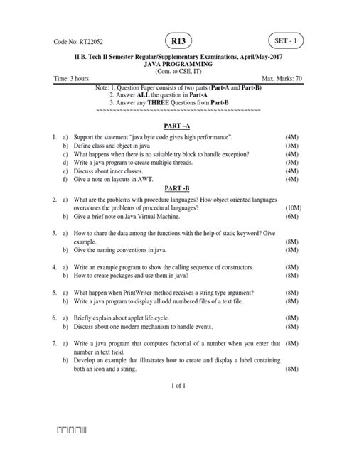 Image result for Java Core Paper Important Question