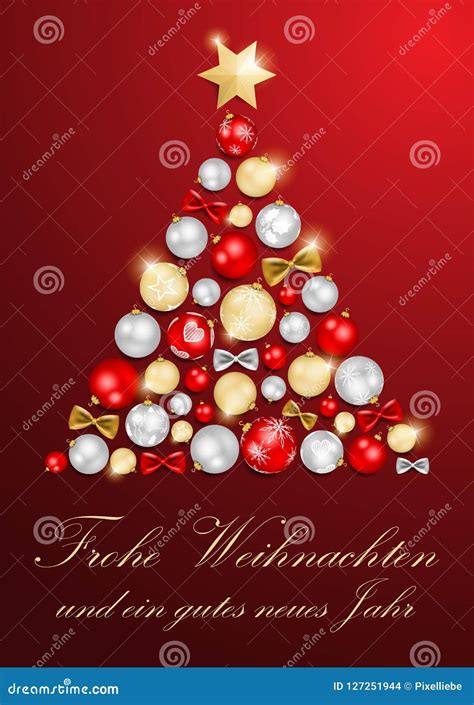 Merry Christmas German Vector Stock Illustration - Illustration of ...