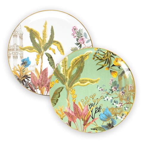 Dancing Leaf Nilaya Dessert Plate (7 inches) - Set of 2