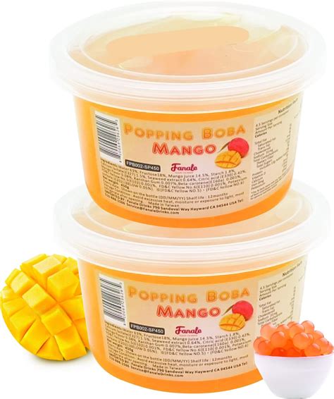 Amazon.com: Fanale Popping Boba Pearls for Bubble Tea - 2 lb (1 lb X 2 ...