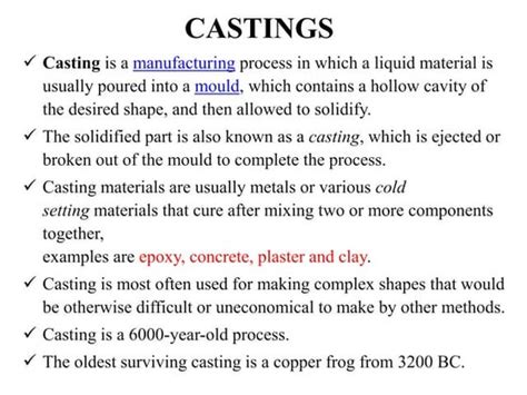 Image result for Casting Process Types