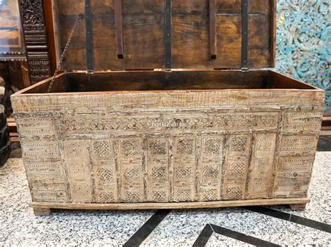 Wooden Chest with Iron Fitted Sheet 43.5" – Kirtan Arts