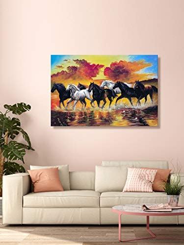 999Store Wooden Stretched Framed painting big size canvas wall running ...