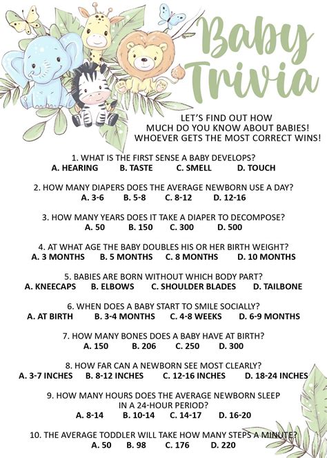 Baby Trivia Games For Baby Shower at Alyssa Coode blog
