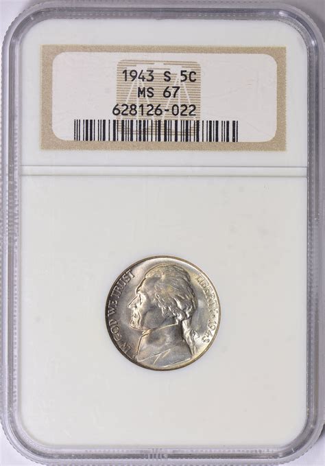 1943-S Jefferson Nickel NGC MS-67 (Item 1721454) | GreatCollections ...