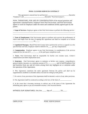 pool contract Doc Template | pdfFiller