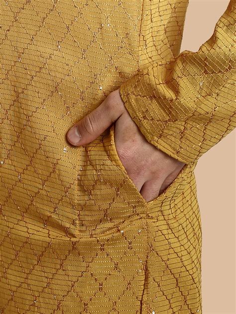 Sunlit Yellow Cotton Kurta with Chikankari & Sequin Work – House of Vardha