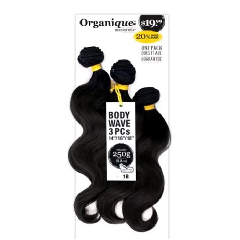Organique color 1B Milky Way Weave Organique Body Wave 3Pcs 14"+16"+18 ...