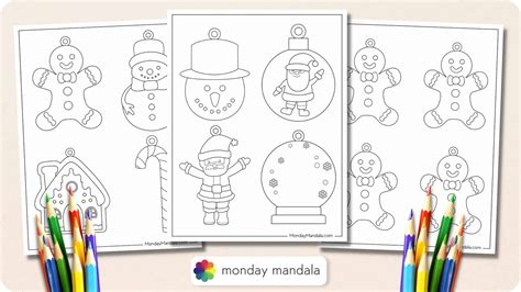 52 Printable Christmas Ornaments (Free PDF Templates)
