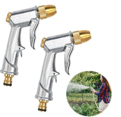 Garden Hose Spray Gun with Brass Nozzle, Heavy Duty Garden Hose Spray ...