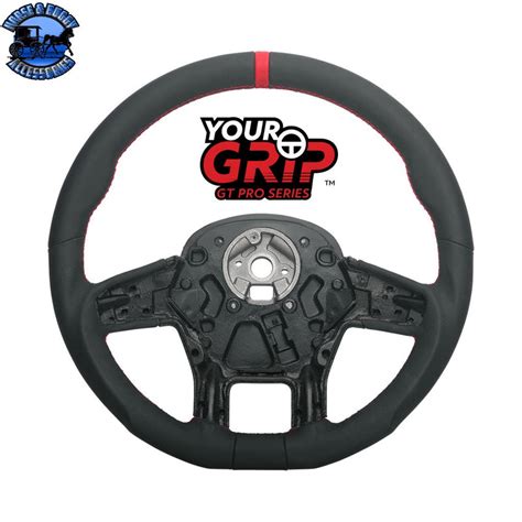 18" YourGrip GT PRO Leather Steering Wheel For 2012-2021 Peterbilt 579 ...
