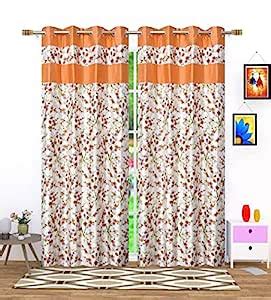 Buy WEBICOR : Home Collection Flower Double Patch Design Door Curtain ...
