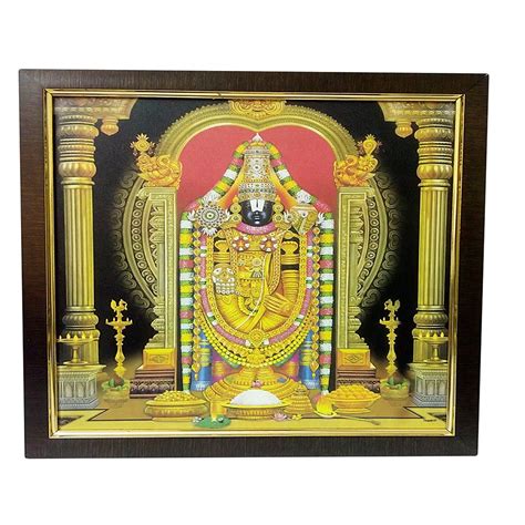 Luxaim Tirupati Balaji Canvas digital print on canvas with wooden frame ...
