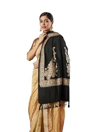 Buy Pashmoda Women Nargis Kashmiri Aari Embroidery Stole (Size: 71X203 ...