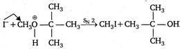 tert-butyl methyl ether on heating with anhydrous HI in ether gives