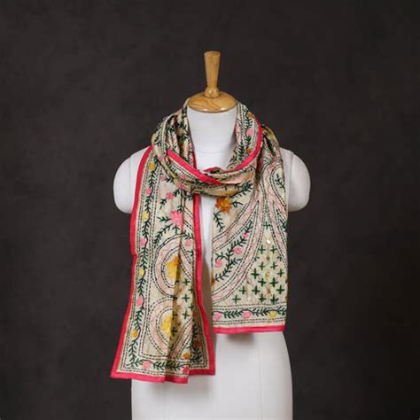 Buy Handcrafted Phulkari Embroidered Stoles