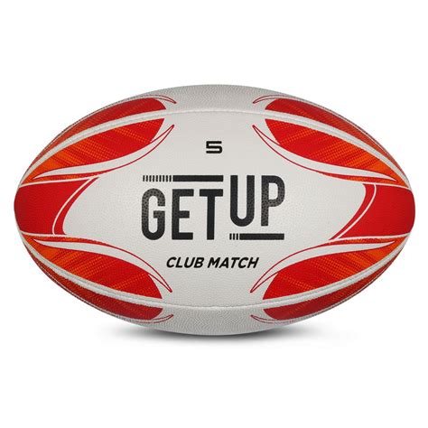GetUp Club Trainer Hand-Stitched Match Rugby Ball - Size 4&5 - Various ...