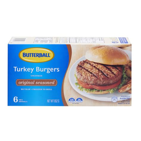 Butterball Frozen Turkey Burgers 6 Patties 852 g - Voilà Online ...