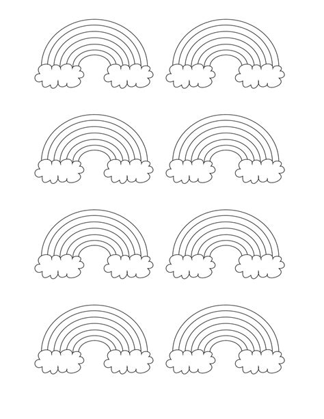 Cute Rainbow Patterns with Clouds - Free Template You Can Print! - What ...