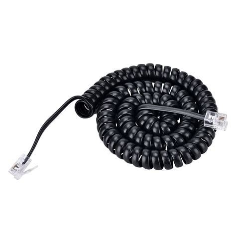 PASOW Telephone Handset Coil Cord Phone Reciever RJ9 Coiled Cable ...
