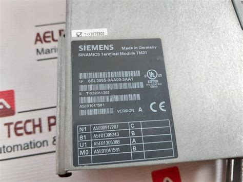 Siemens 1P 6Sl3055-0Aa00-3Aa1 Sinamics Terminal Module Tm31 – Aeliya ...