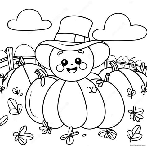 Cute Pumpkin Patch Coloring Page (20232-15991)