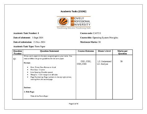 RD2301A70 Term paper CAP213 Title Operating Systems for Autonomous ...