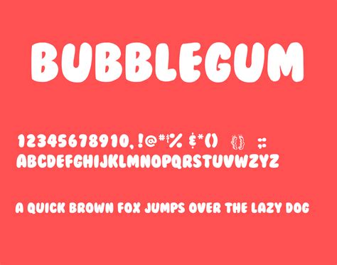 BubbleGum Font