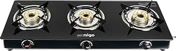Impex Migo 3 Burner Gas Stove 6 mm Toughened Glass Top LINEA 3B, Manual ...