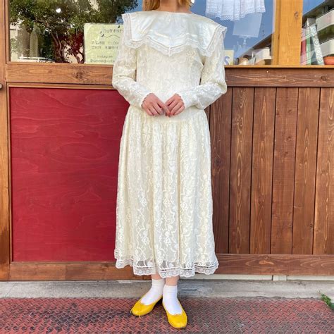 GUNNESAX Big collar lace dress | hummingvtg