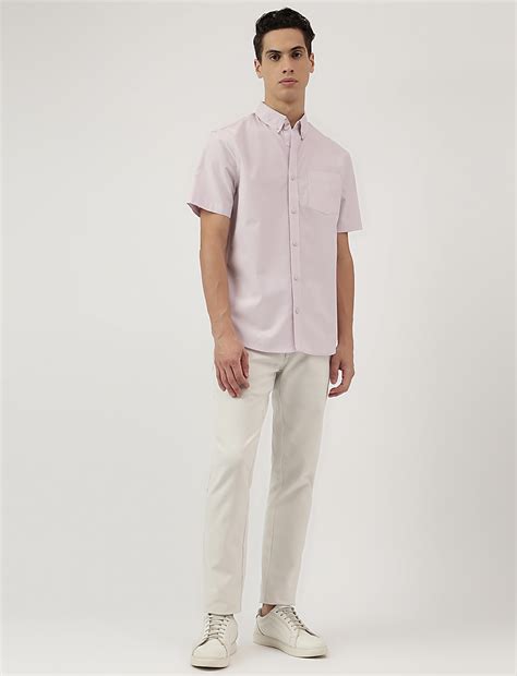 Buy Pure Cotton Plain Button Down Collar Shirt at Marks & Spencer