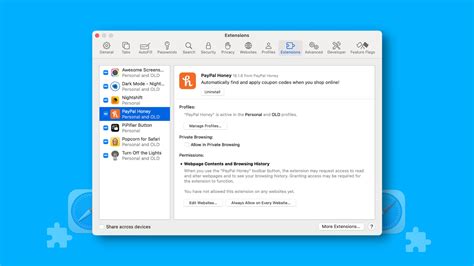 How to allow or block a Safari extension on a specific website
