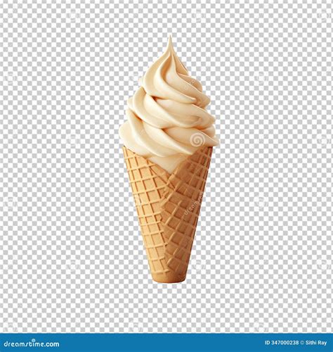 Empty Wafer Ice Cream Cone Isolated on Transparent Background Stock ...