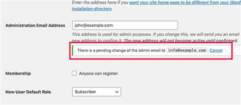 How Can We Change The WordPress Admin Email