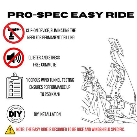 Pro-spec Easy Ride Windshield Extender Clip-on for Benelli TRK 502 / ...
