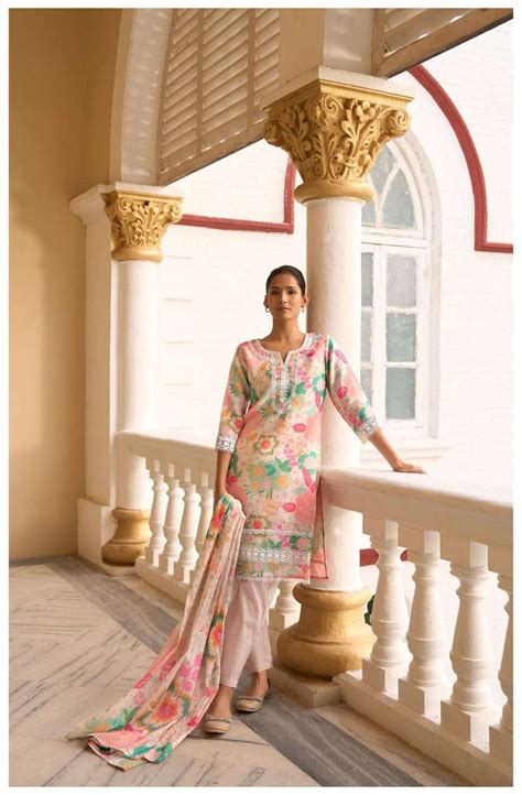 Pastel Pink Floral Kurta Set with Printed Dupatta – MULSON RETAIL PVT LTD