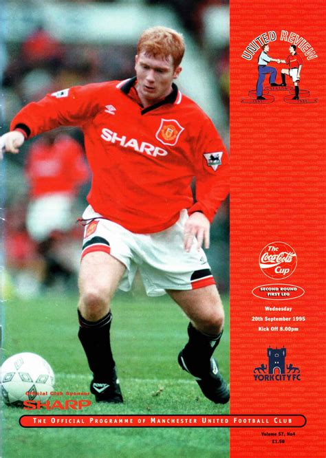 20th September 1995 Manchester United v York City League Cup 2nd Round - 1st Leg 1995-1996 ...