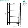 Livzing Metal 4 Tier Height Adjustable Bookshelf for Home Library ...