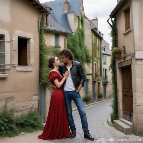 Romeo and Juliet Lookalikes in a Paris Village | Stable Diffusion Online