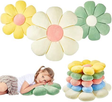 Flower Floor Pillow Seating Cushion - Cute Room Decor for Girls, Teens - Flower Shaped Plush ...