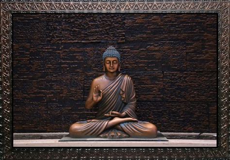 Inephos Cotton and Wood Buddha Wall Painting, Multicolour, Religious ...