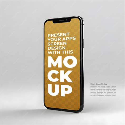 Mobile Smart Phone Screen Mockup for UI UX App Template Editable PSD ...