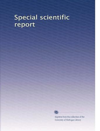 Special scientific report: Volume 73 : Amazon.in: Books