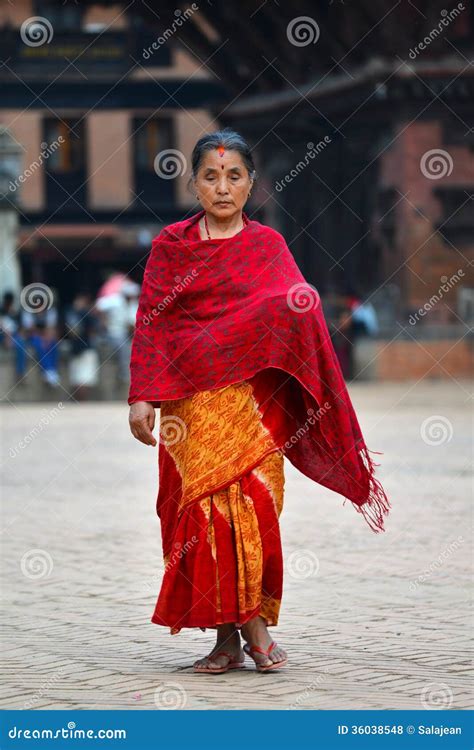 Woman from Nepal in Traditional Clothes Editorial Stock Photo - Image ...