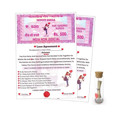 sampati craftech Creations Lovelto Love Contract Agreement/Love ...